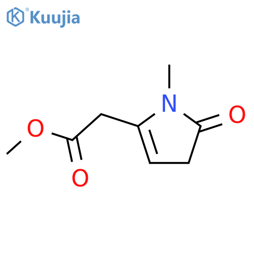 Methyl (1-methyl-5-oxo-4,5-dihydro-1H-pyrrol-2-yl) acetate structure