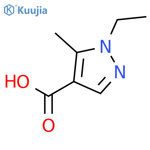1-Ethyl-5-methyl-1H-pyrazole-4-carboxylic acid structure