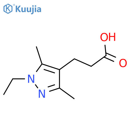 3-(1-ethyl-3,5-dimethyl-1H-pyrazol-4-yl)propanoic acid structure