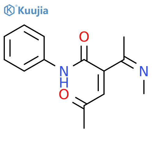 2-Pentenamide, 2-[1-(methylimino)ethyl]-4-oxo-N-phenyl- structure