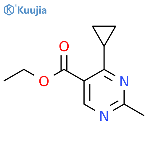 Ethyl 4-cyclopropyl-2-methyl-pyrimidine-5-carboxylate structure