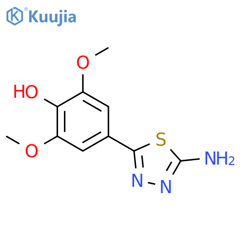 Phenol, 4-(5-amino-1,3,4-thiadiazol-2-yl)-2,6-dimethoxy- structure