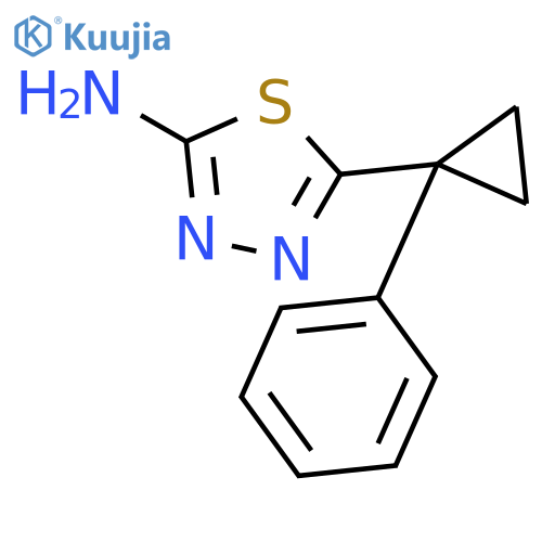 5-(1-phenylcyclopropyl)-1,3,4-thiadiazol-2-amine structure