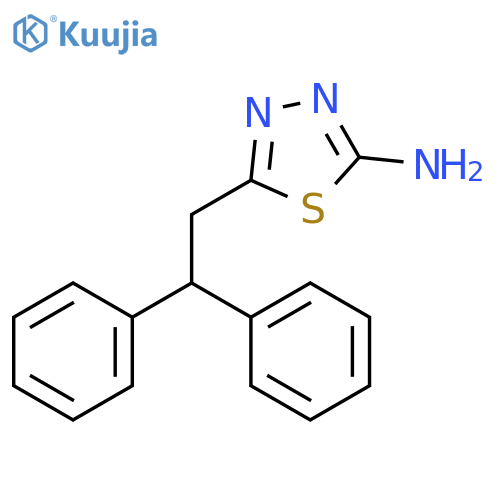 1,3,4-Thiadiazol-2-amine, 5-(2,2-diphenylethyl)- structure
