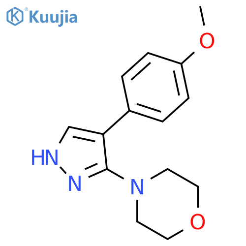 4-4-(4-methoxyphenyl)-1H-pyrazol-3-ylmorpholine structure