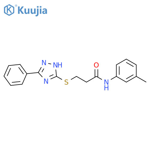 Propanamide, N-(3-methylphenyl)-3-[(3-phenyl-1H-1,2,4-triazol-5-yl)thio]- structure