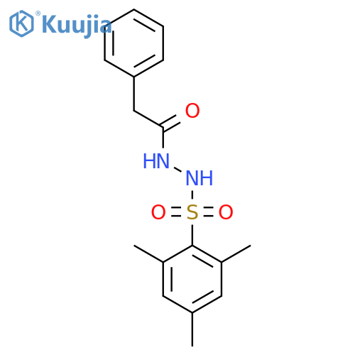 Benzeneacetic acid, 2-[(2,4,6-trimethylphenyl)sulfonyl]hydrazide structure
