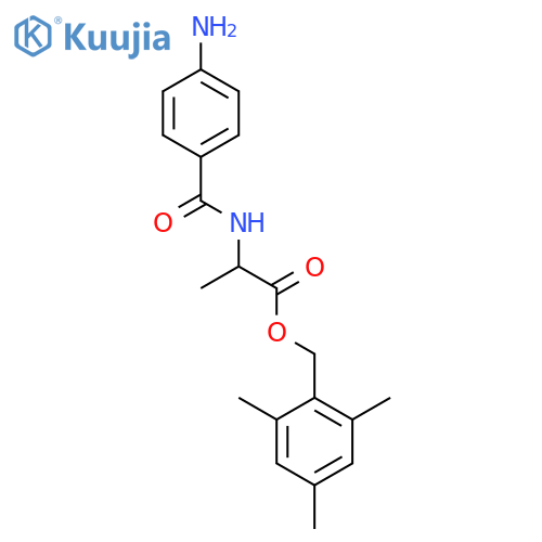 L-Alanine, N-(4-aminobenzoyl)-, (2,4,6-trimethylphenyl)methyl ester structure