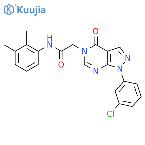 2-1-(3-chlorophenyl)-4-oxo-1H,4H,5H-pyrazolo3,4-dpyrimidin-5-yl-N-(2,3-dimethylphenyl)acetamide structure
