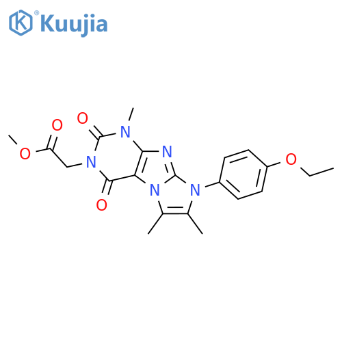 methyl 2-8-(4-ethoxyphenyl)-1,6,7-trimethyl-2,4-dioxo-1H,2H,3H,4H,8H-imidazo1,2-gpurin-3-ylacetate structure