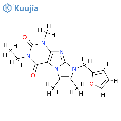 3-ethyl-8-(furan-2-yl)methyl-1,6,7-trimethyl-1H,2H,3H,4H,8H-imidazo1,2-gpurine-2,4-dione structure