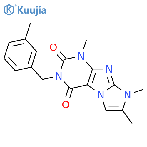 1,7,8-trimethyl-3-(3-methylphenyl)methyl-1H,2H,3H,4H,8H-imidazo1,2-gpurine-2,4-dione structure
