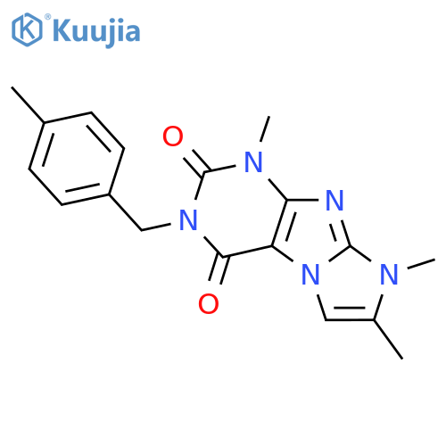 1,7,8-trimethyl-3-(4-methylphenyl)methyl-1H,2H,3H,4H,8H-imidazo1,2-gpurine-2,4-dione structure