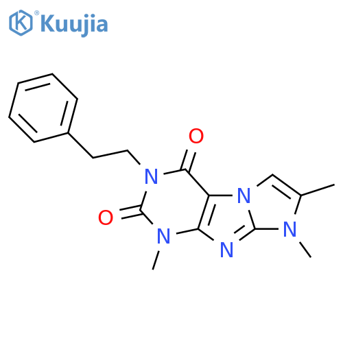 1,7,8-trimethyl-3-(2-phenylethyl)-1H,2H,3H,4H,8H-imidazo1,2-gpurine-2,4-dione structure