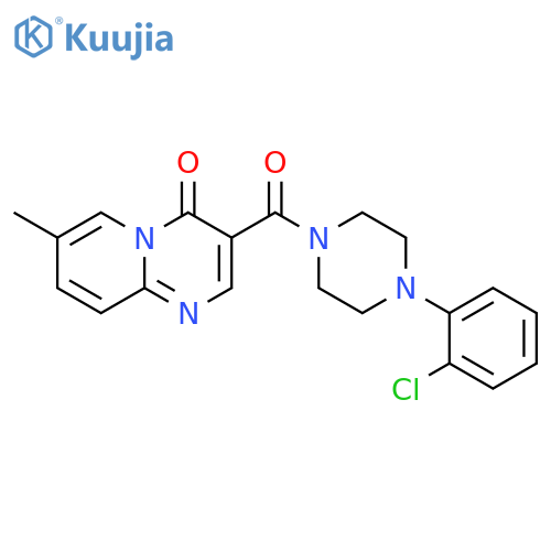 3-4-(2-chlorophenyl)piperazine-1-carbonyl-7-methyl-4H-pyrido1,2-apyrimidin-4-one structure