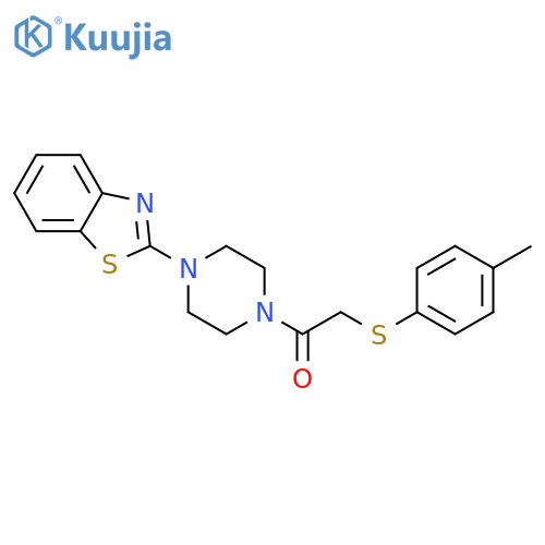 1-4-(1,3-benzothiazol-2-yl)piperazin-1-yl-2-(4-methylphenyl)sulfanylethan-1-one structure
