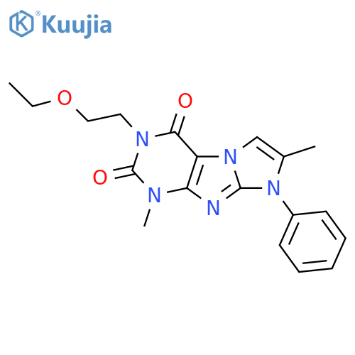 3-(2-ethoxyethyl)-1,7-dimethyl-8-phenyl-1H,2H,3H,4H,8H-imidazo1,2-gpurine-2,4-dione structure