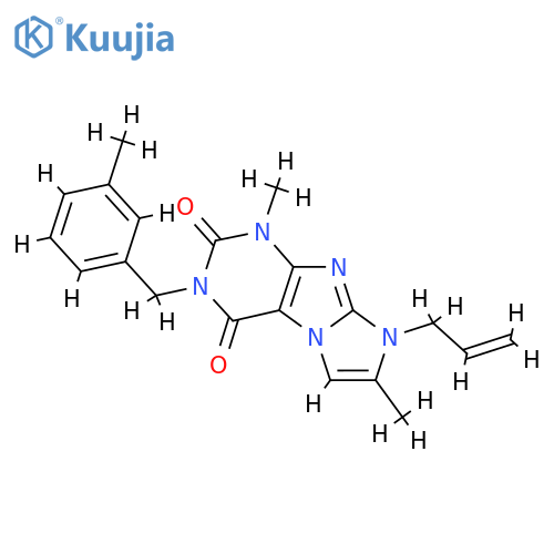 1,7-dimethyl-3-(3-methylphenyl)methyl-8-(prop-2-en-1-yl)-1H,2H,3H,4H,8H-imidazo1,2-gpurine-2,4-dione structure