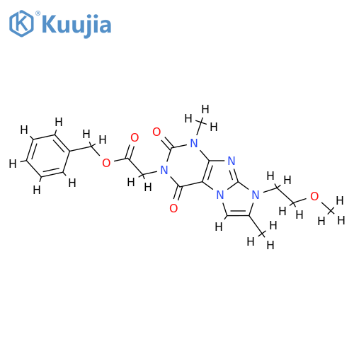 benzyl 2-8-(2-methoxyethyl)-1,7-dimethyl-2,4-dioxo-1H,2H,3H,4H,8H-imidazo1,2-gpurin-3-ylacetate structure