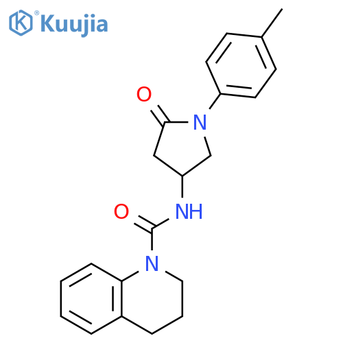 N-1-(4-methylphenyl)-5-oxopyrrolidin-3-yl-1,2,3,4-tetrahydroquinoline-1-carboxamide structure
