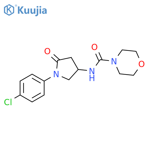 N-1-(4-chlorophenyl)-5-oxopyrrolidin-3-ylmorpholine-4-carboxamide structure