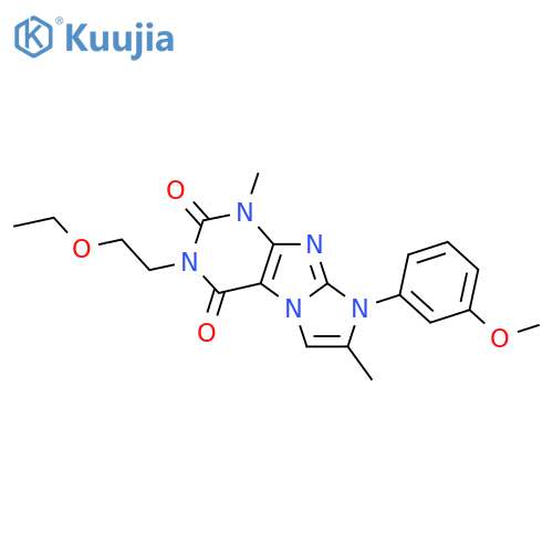 3-(2-ethoxyethyl)-8-(3-methoxyphenyl)-1,7-dimethyl-1H,2H,3H,4H,8H-imidazo1,2-gpurine-2,4-dione structure