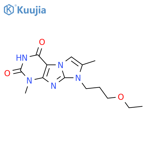 8-(3-ethoxypropyl)-1,7-dimethyl-1H,2H,3H,4H,8H-imidazo1,2-gpurine-2,4-dione structure