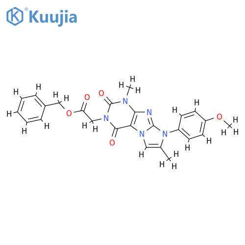 benzyl 2-8-(4-methoxyphenyl)-1,7-dimethyl-2,4-dioxo-1H,2H,3H,4H,8H-imidazo1,2-gpurin-3-ylacetate structure