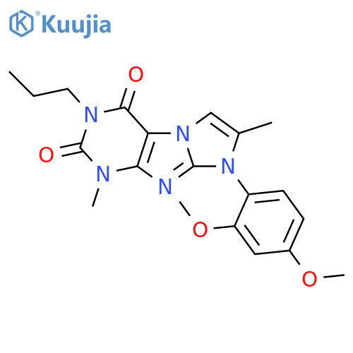8-(2,4-dimethoxyphenyl)-1,7-dimethyl-3-propyl-1H,2H,3H,4H,8H-imidazo1,2-gpurine-2,4-dione structure
