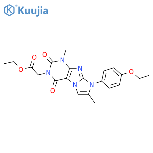 ethyl 2-8-(4-ethoxyphenyl)-1,7-dimethyl-2,4-dioxo-1H,2H,3H,4H,8H-imidazo1,2-gpurin-3-ylacetate structure