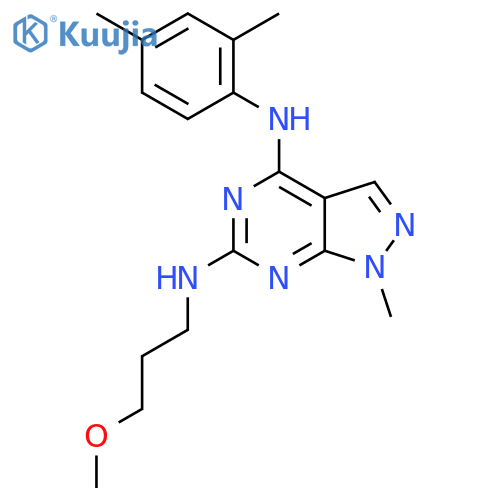 N4-(2,4-dimethylphenyl)-N6-(3-methoxypropyl)-1-methyl-1H-pyrazolo3,4-dpyrimidine-4,6-diamine structure