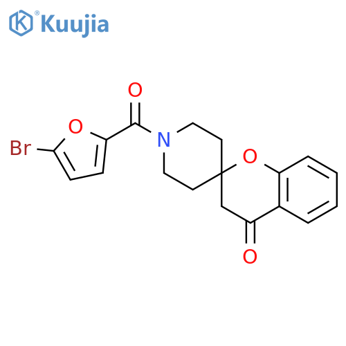 1'-(5-bromofuran-2-carbonyl)-3,4-dihydrospiro1-benzopyran-2,4'-piperidine-4-one structure