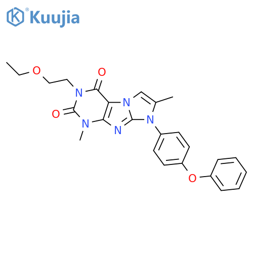 3-(2-ethoxyethyl)-1,7-dimethyl-8-(4-phenoxyphenyl)-1H,2H,3H,4H,8H-imidazo1,2-gpurine-2,4-dione structure