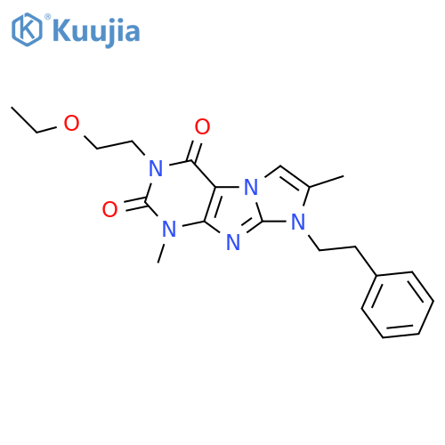 3-(2-ethoxyethyl)-1,7-dimethyl-8-(2-phenylethyl)-1H,2H,3H,4H,8H-imidazo1,2-gpurine-2,4-dione structure