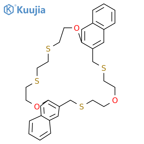 22H,30H-DINAPHTHO[2,3-K:2',3'-V][1,10,17,4,7,14,20]TRIOXATETRATHIACYCLOTRICOSIN, 7,8,10,11,13,14,24,25,27,28-DECAHYDRO- structure