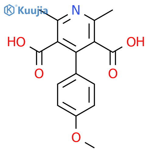 3,5-Pyridinedicarboxylic acid, 4-(4-methoxyphenyl)-2,6-dimethyl- structure