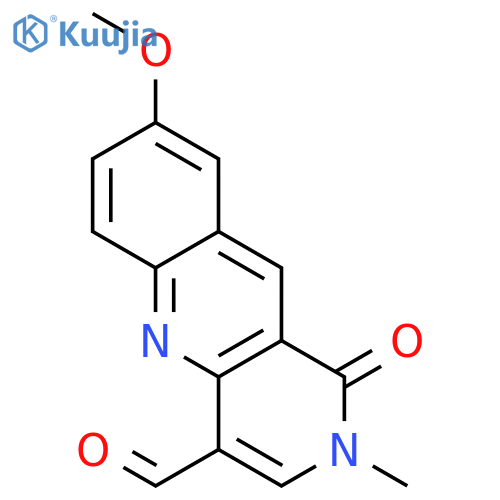 Benzo[b][1,6]naphthyridine-4-carboxaldehyde,1,2-dihydro-8-methoxy-2-methyl-1-oxo- structure
