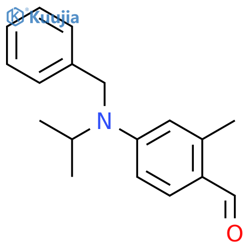 Benzaldehyde, 2-methyl-4-[(1-methylethyl)(phenylmethyl)amino]- structure