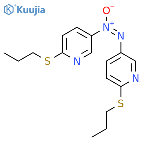 Pyridine, 3,3'-azoxybis[6-(propylthio)- structure