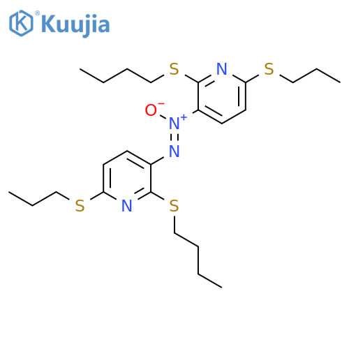 Pyridine, 3,3'-azoxybis[2-(butylthio)-6-(propylthio)- structure