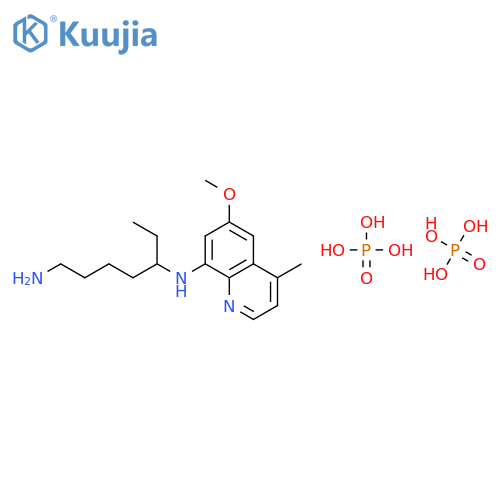 1,5-Heptanediamine, N5-(6-methoxy-4-methyl-8-quinolinyl)-, phosphate(1:2) structure