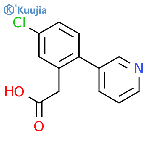 Benzeneacetic acid, 5-chloro-2-(3-pyridinyl)- structure