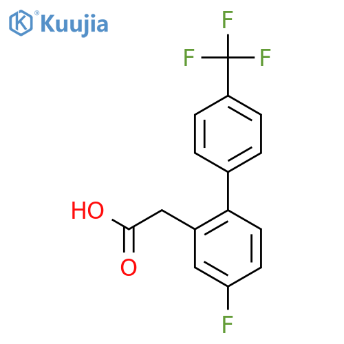 [1,1'-Biphenyl]-2-acetic acid, 4-fluoro-4'-(trifluoromethyl)- structure