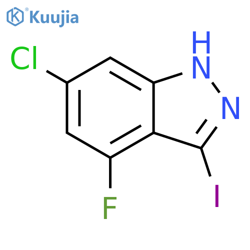 6-Chloro-4-fluoro-3-iodo (1H)indazole structure
