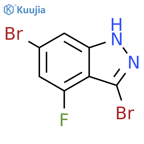 3,6-Dibromo-4-fluoroindazole structure