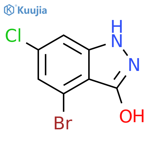 4-Bromo-6-chloro-3-hydroxy (1H)indazole structure