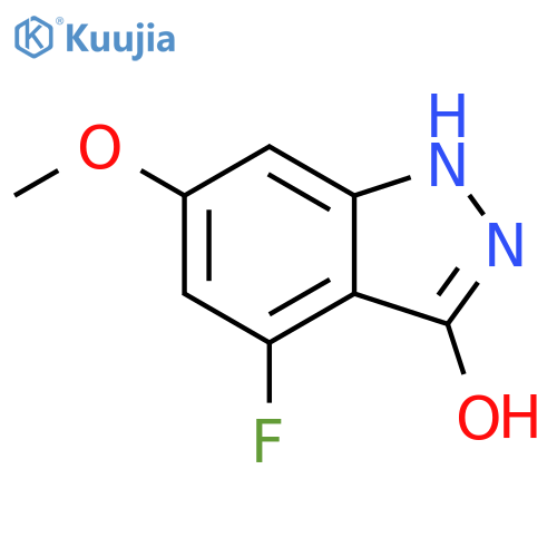 4-FLUORO-3-HYDROXY-6-METHOXYINDAZOLE structure