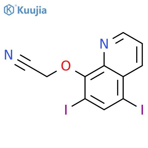 Acetonitrile, [(5,7-diiodo-8-quinolinyl)oxy]- structure