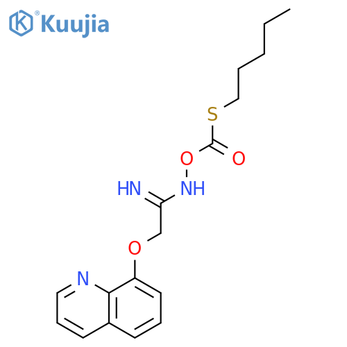 Ethanimidamide, N-[[(pentylthio)carbonyl]oxy]-2-(8-quinolinyloxy)- structure