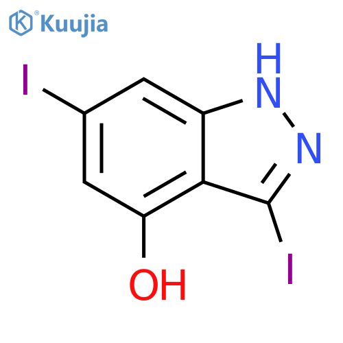 3,6-DIIODO-4-HYDROXYINDAZOLE structure